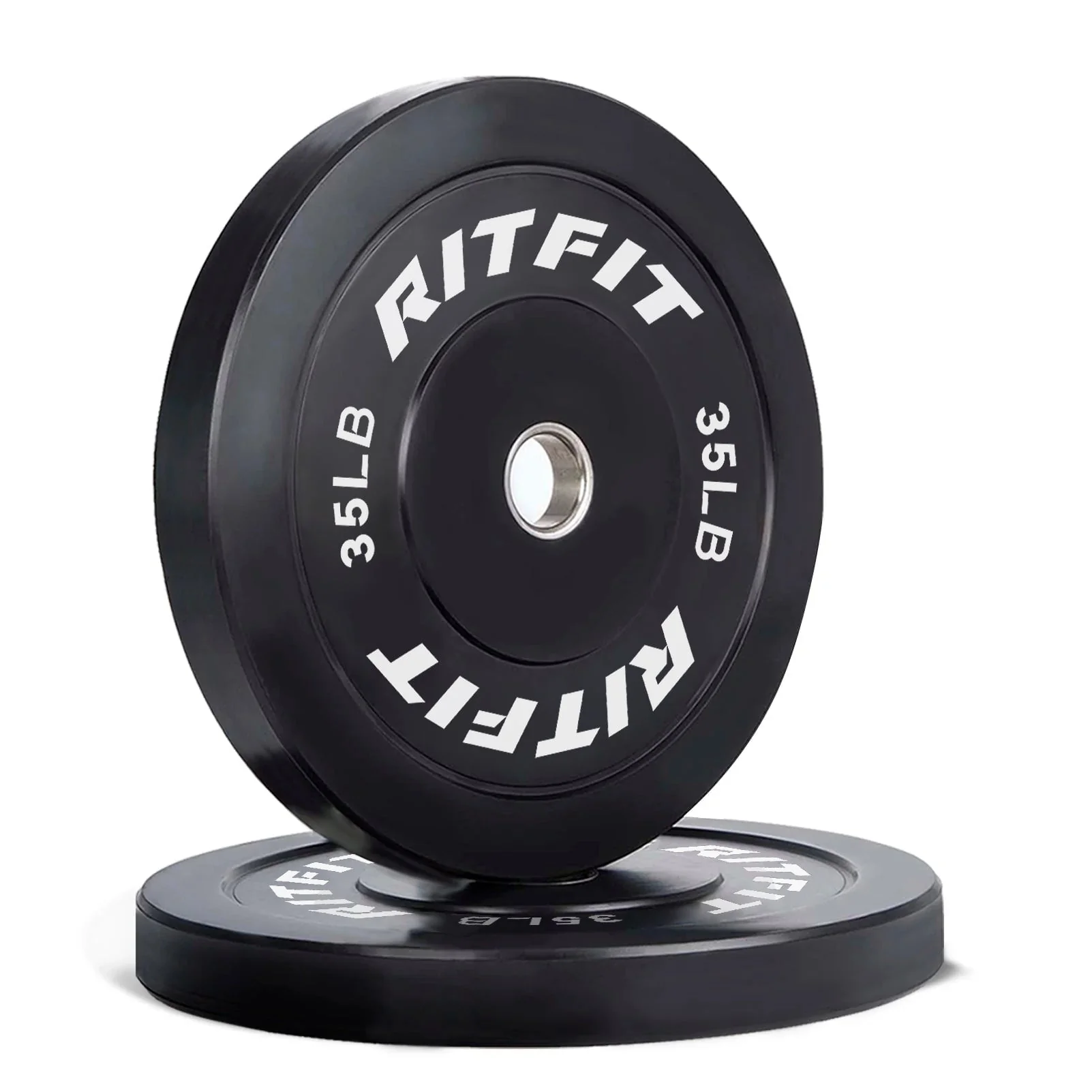 RitFit Bumper Plates Olympic Rubber Weight Plates, 2-inch - Image 10