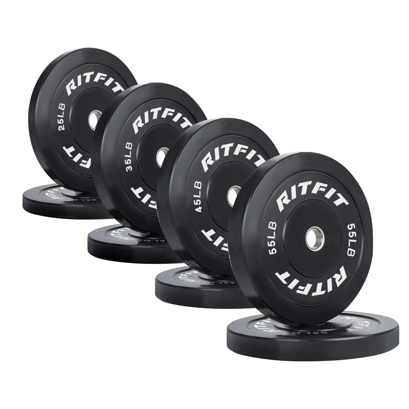 RitFit Bumper Plates Olympic Rubber Weight Plates, 2-inch - Image 19
