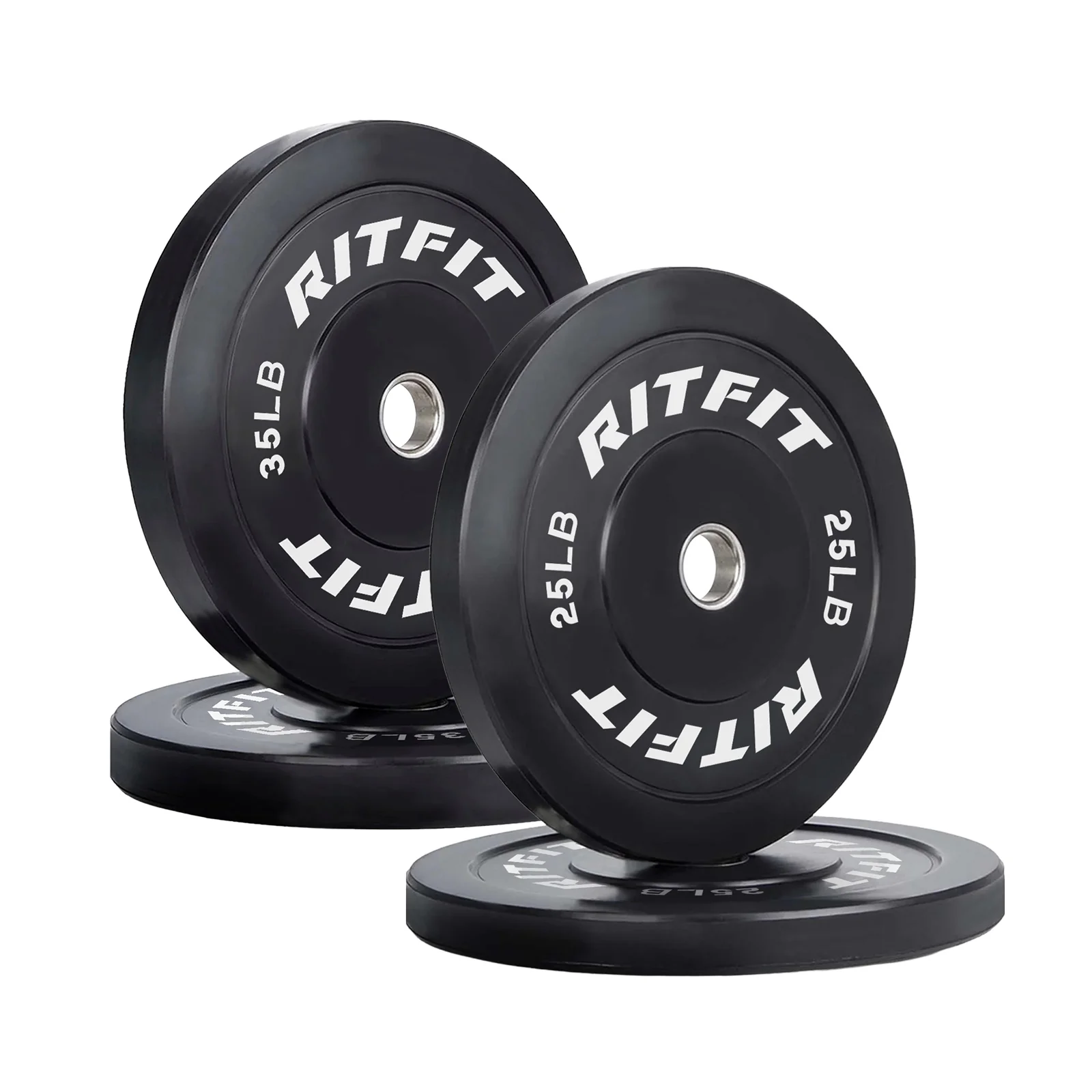 RitFit Bumper Plates Olympic Rubber Weight Plates, 2-inch - Image 22