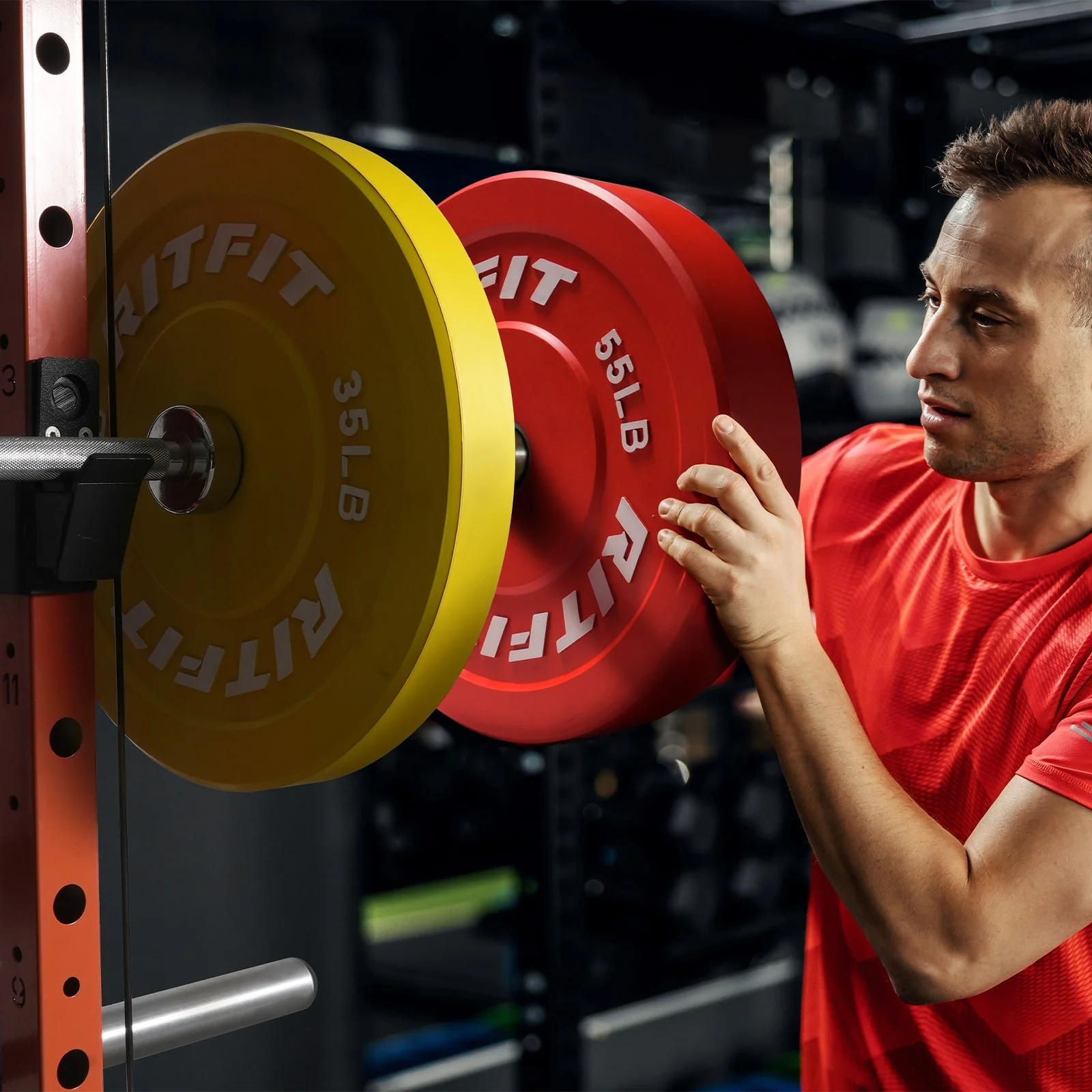 RitFit Color Bumper Plates Olympic 2-Inch Rubber - Image 10