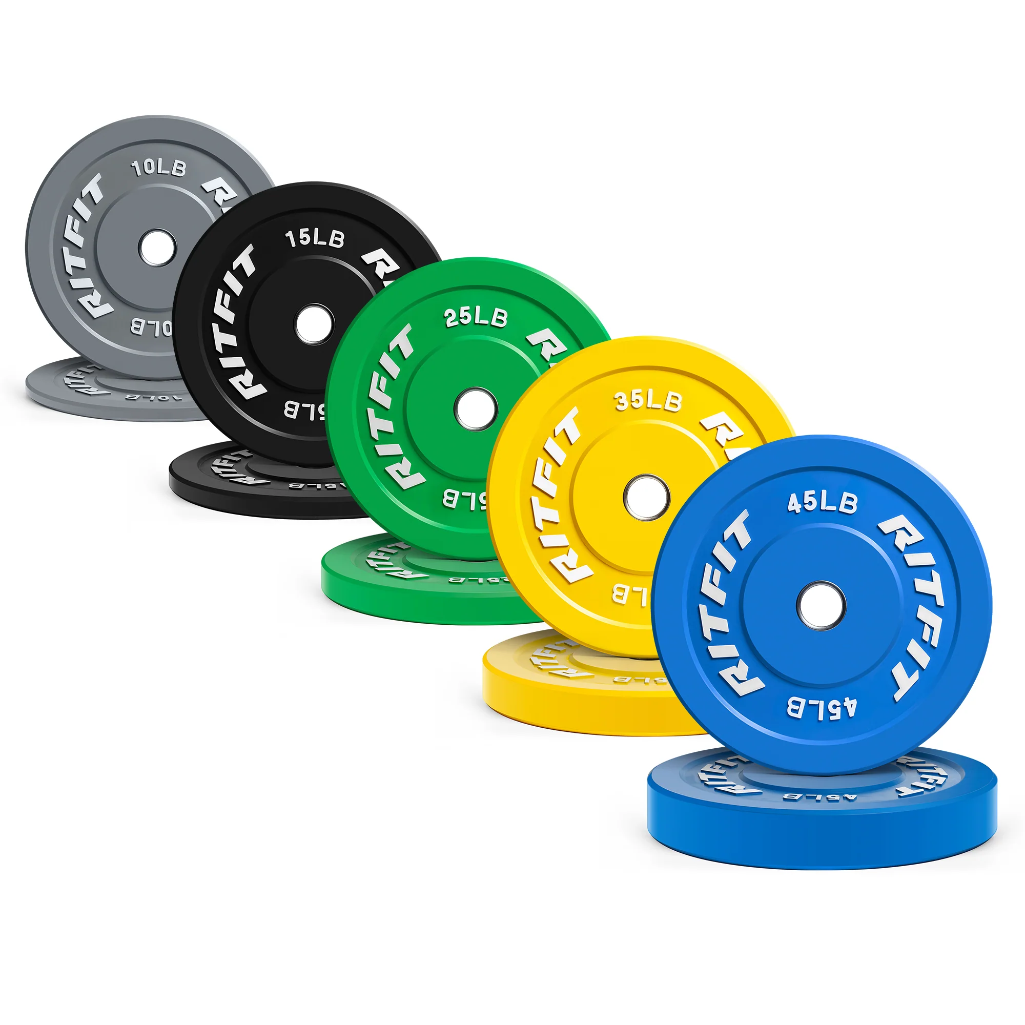 RitFit Color Bumper Plates Olympic 2-Inch Rubber - Image 15