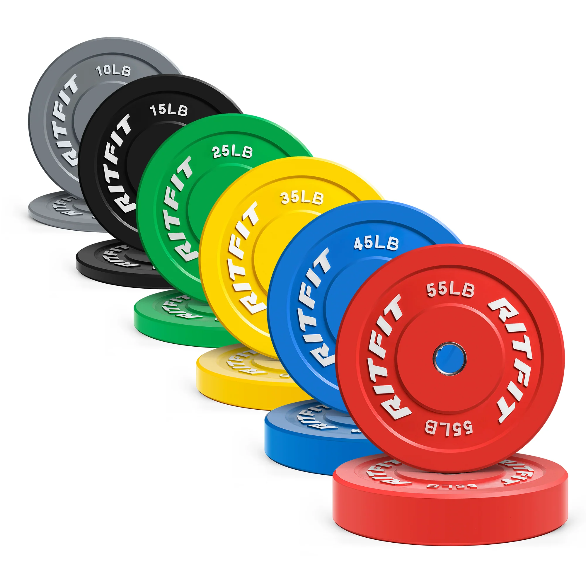 RitFit Color Bumper Plates Olympic 2-Inch Rubber - Image 17