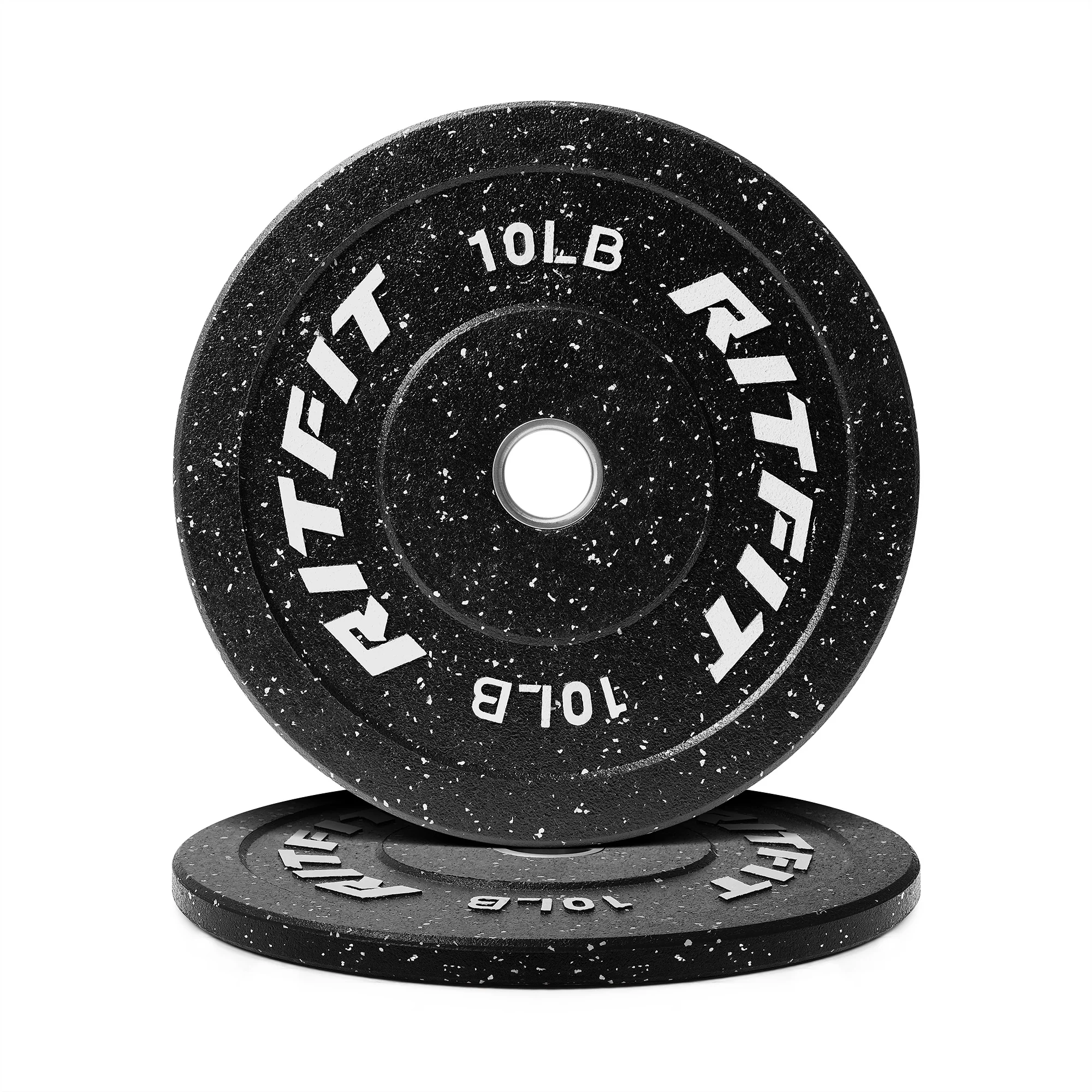 RitFit Fleck Bumper Plates 2-Inch Olympic Rubber Weight Plates - Image 3