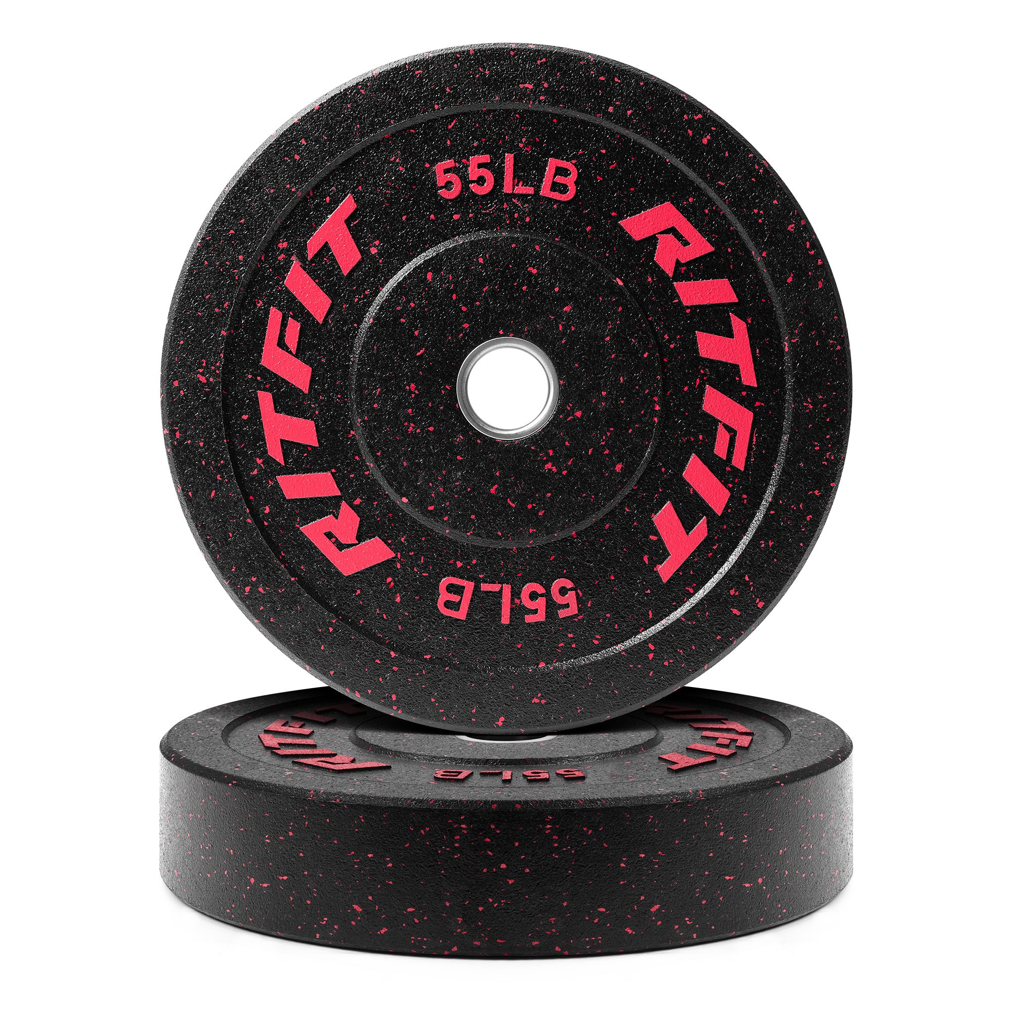 RitFit Fleck Bumper Plates 2-Inch Olympic Rubber Weight Plates - Image 7