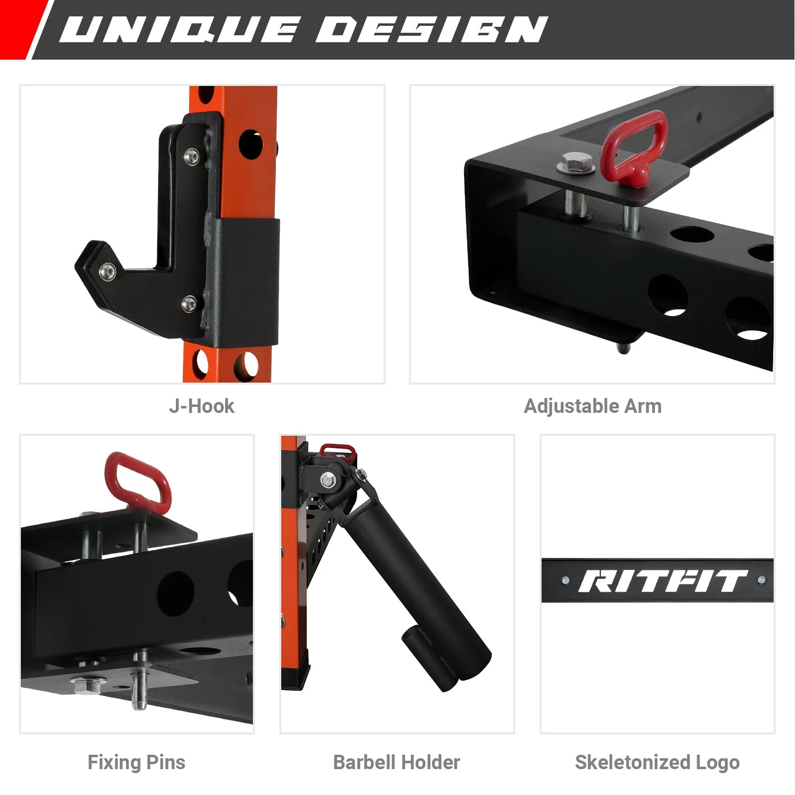 RitFit PWM02 Multi-Functional Folding Squat Rack - Image 6