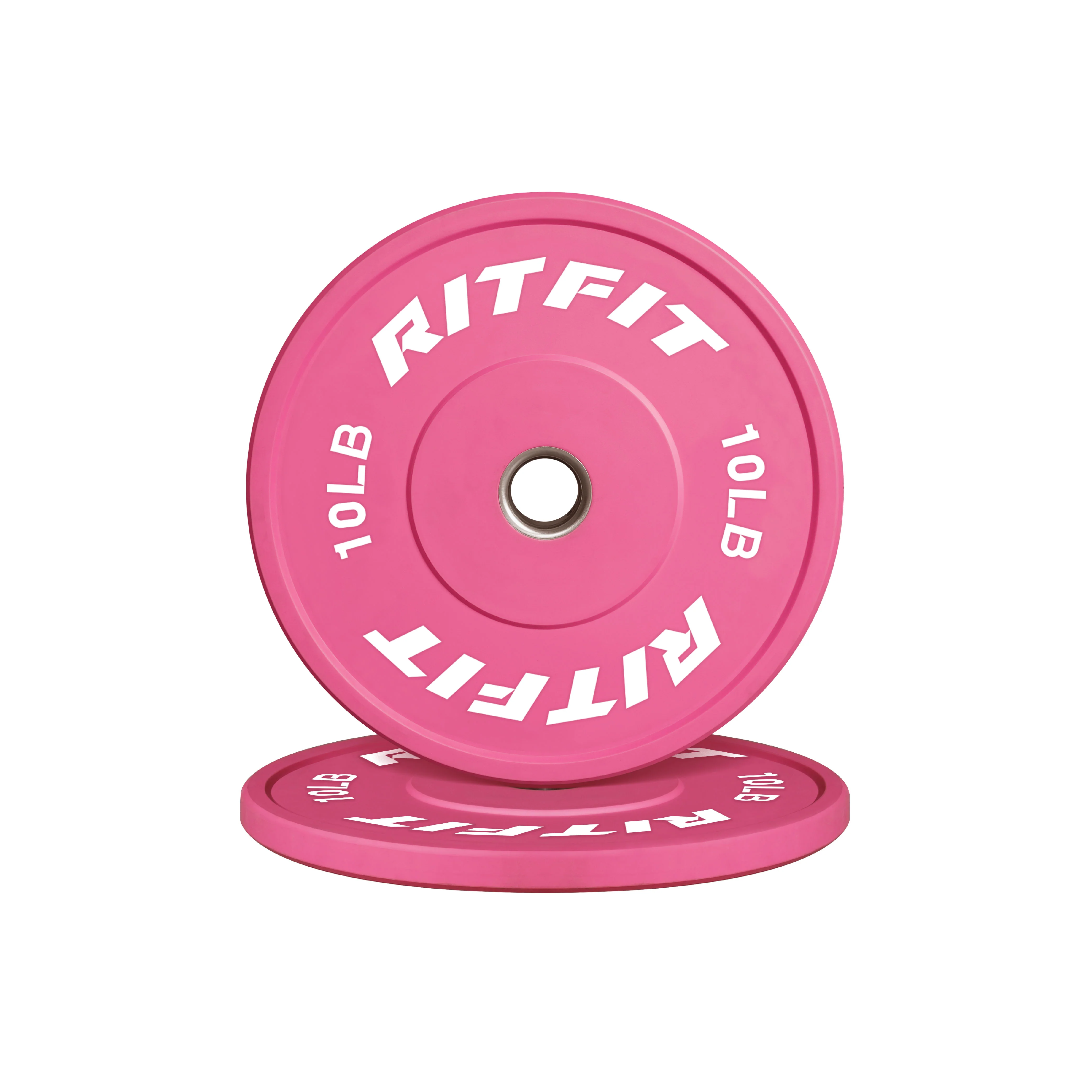 RitFit Pink Weight Plates Olympic Bumper Plates Weight Plates Fit 2" Barbells - Image 3
