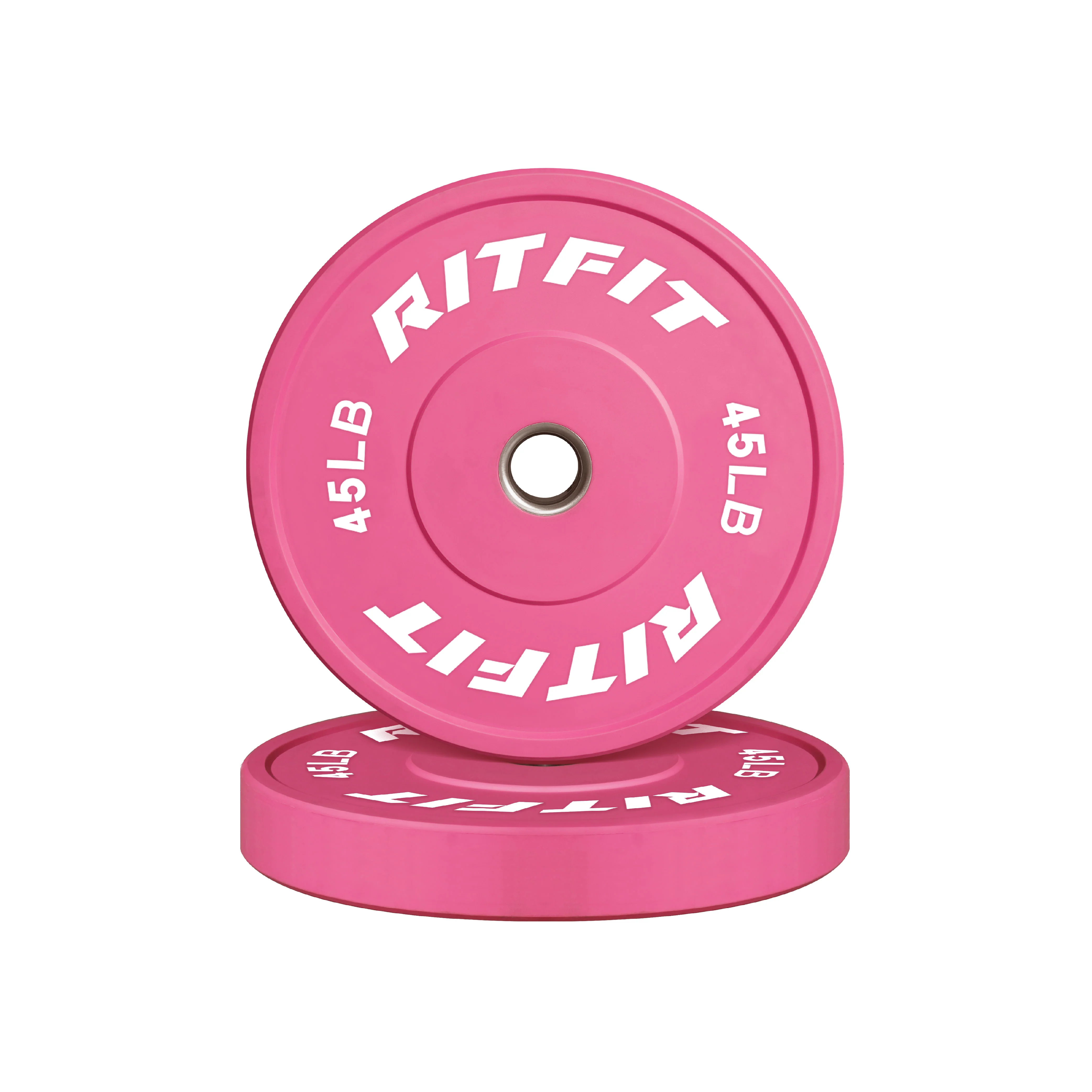 RitFit Pink Weight Plates Olympic Bumper Plates Weight Plates Fit 2" Barbells - Image 7