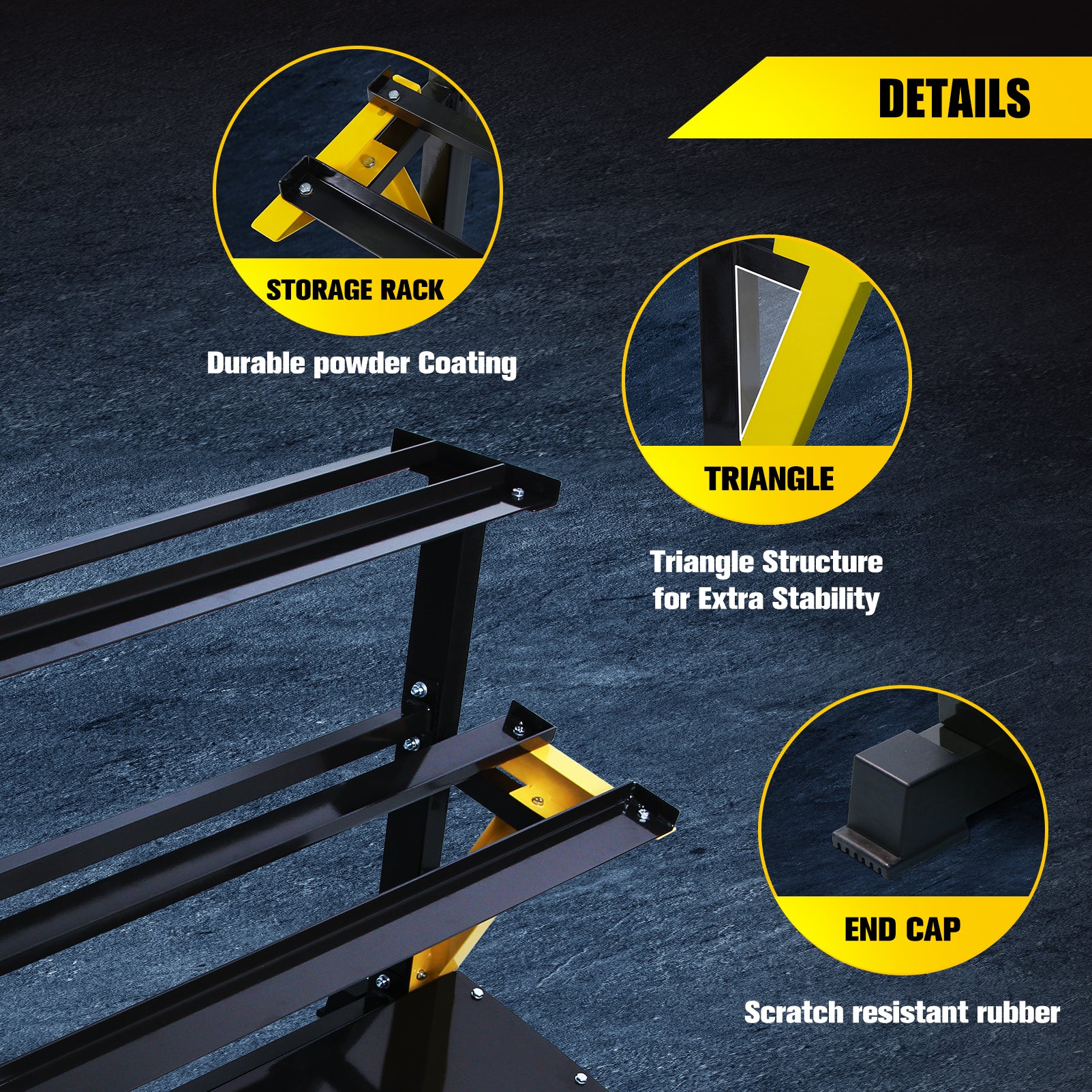 ToughFit 3-Tier Dumbbell Weight Rack TWR-1000 - Image 3