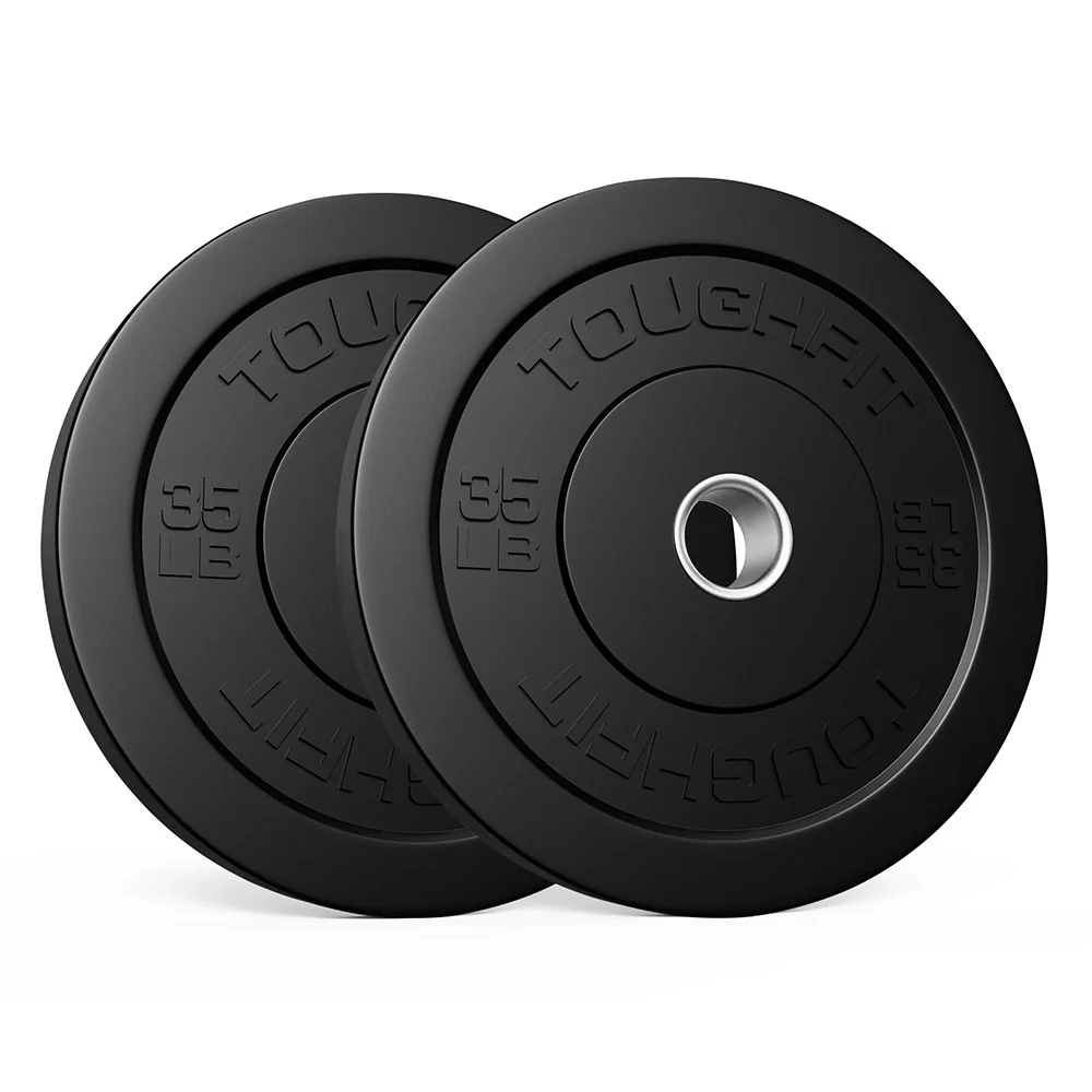 ToughFit Black Olympic Weight Plates Bumper Plates Set - Image 12